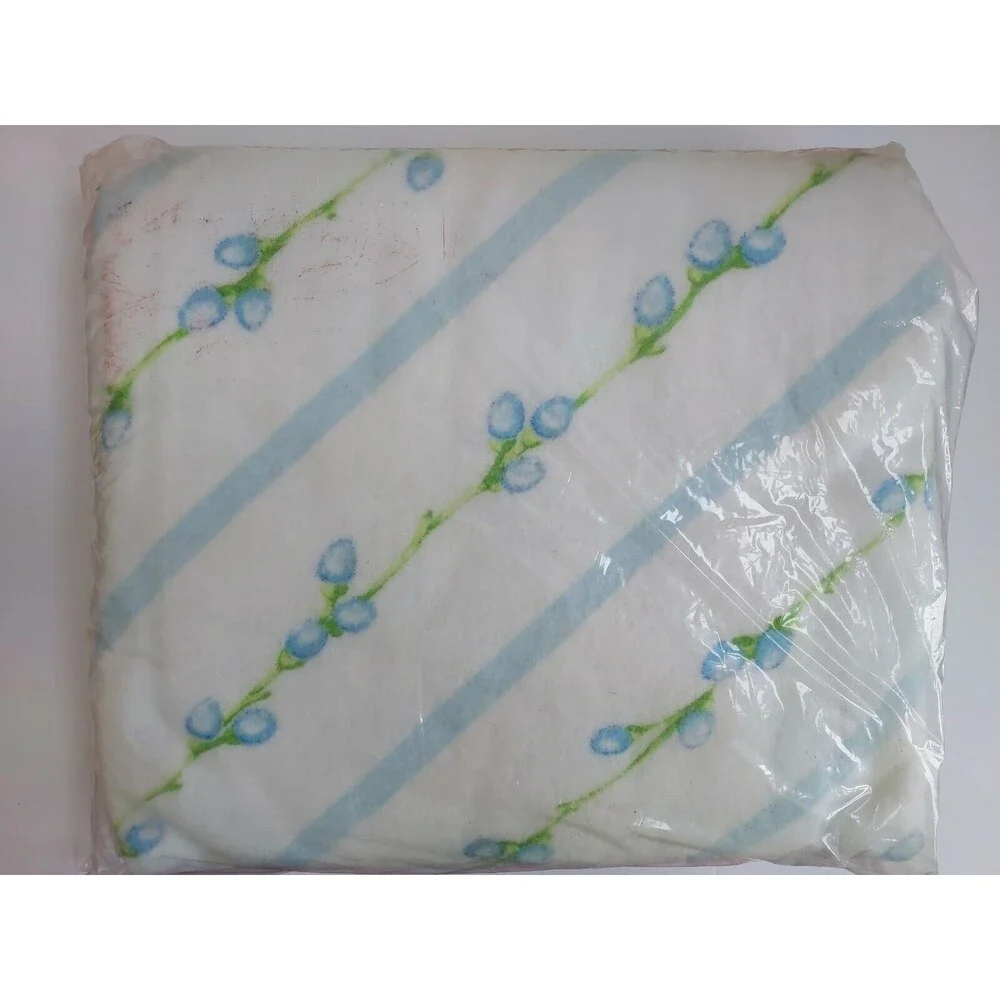 NIP Vintage MCM Blue Whispering Willow 72x90 Twin Full Sealed Unopened Blanket